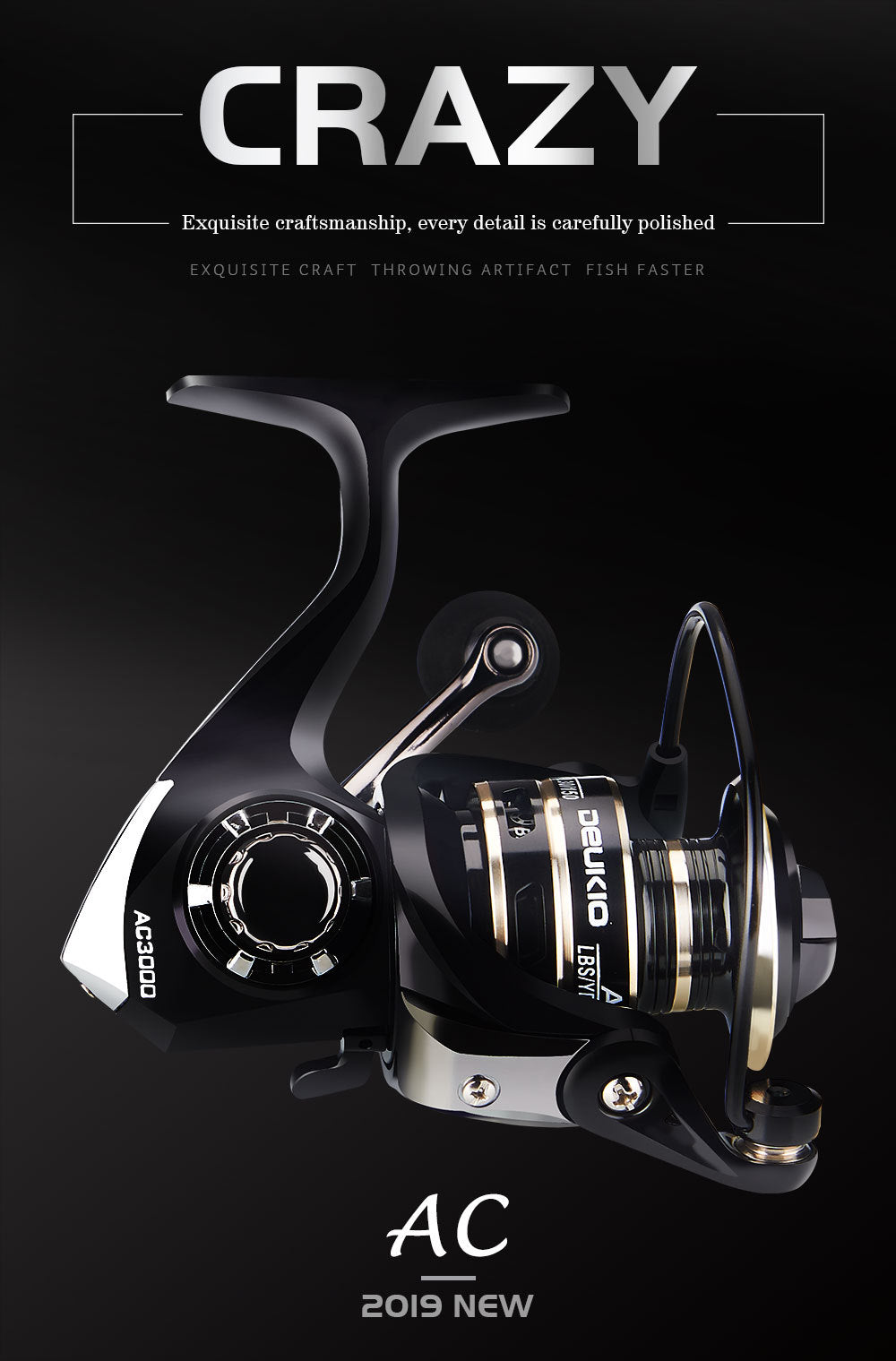 AC Series Metal Spinning Reel – AC2000 to AC7000 | Lightweight & Durable