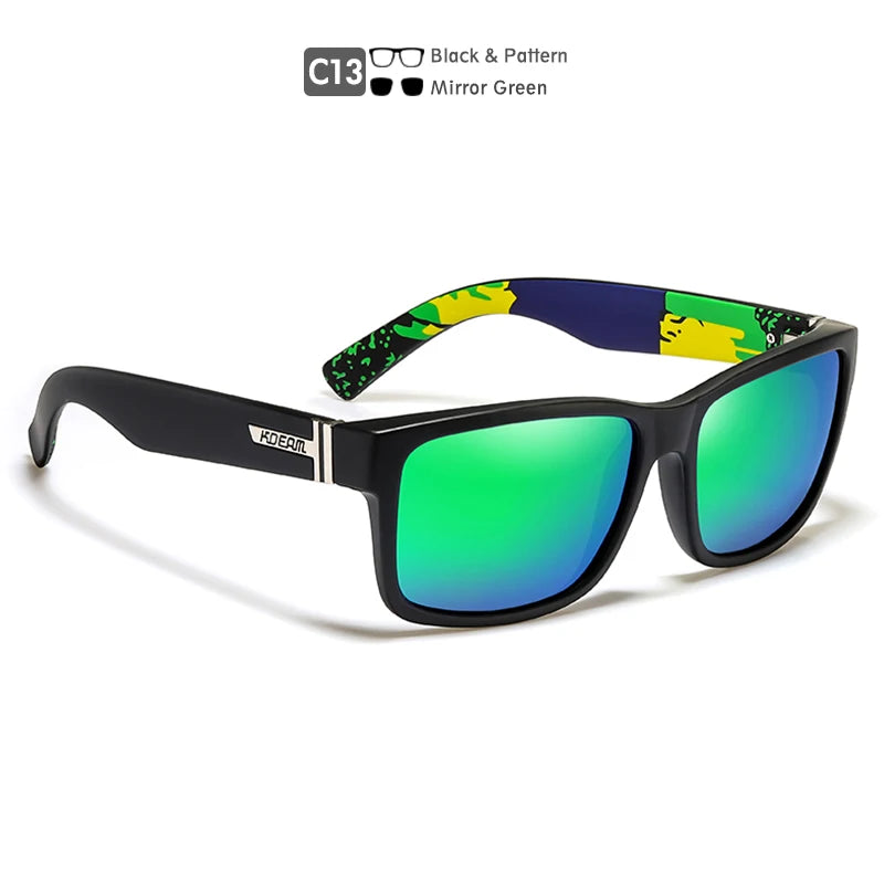 New All Black Square Polarized Sunglasses Men Flat Top Designer Glasses Accessories Included CE