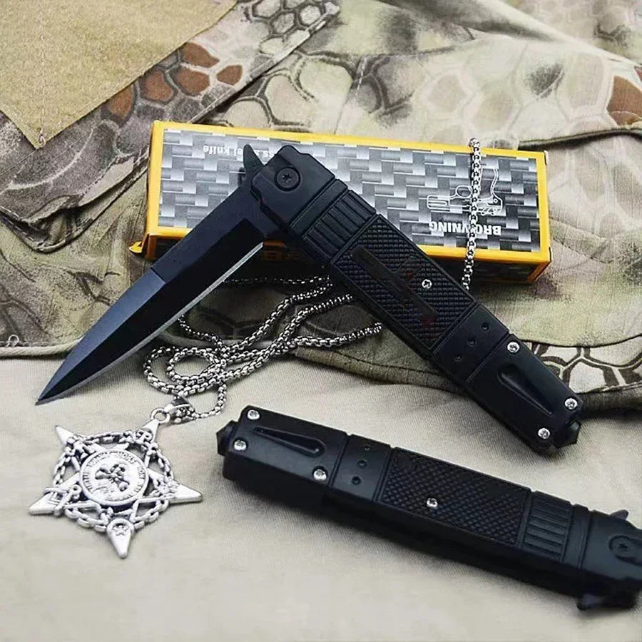 Outdoor stainless steel folding knife