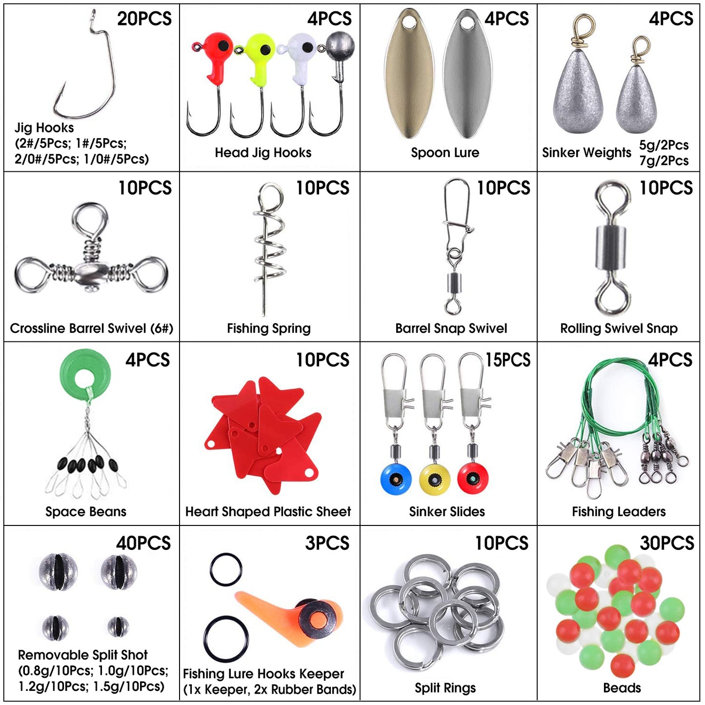 188-Piece Complete Fishing Tackle Kit with Box