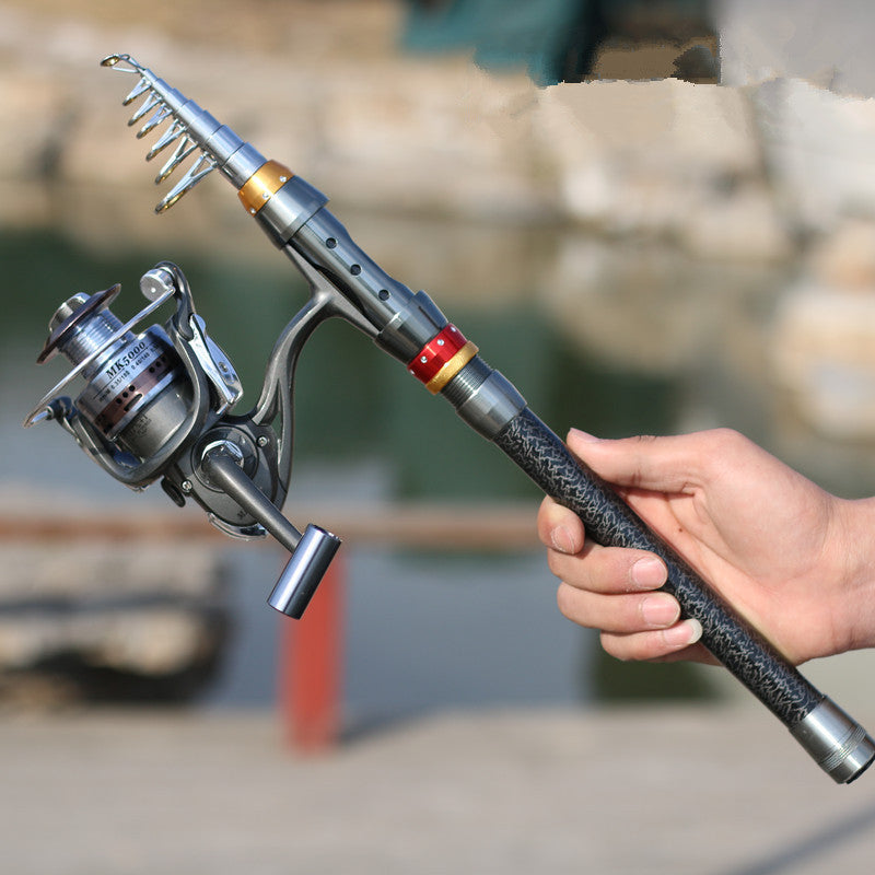 Telescopic Carbon Fiber Rod & Spinning Reel Combo – Travel Set