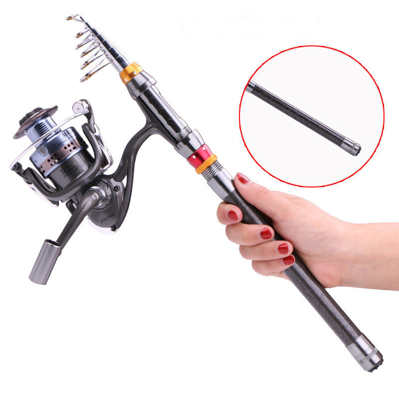 Telescopic Carbon Fiber Rod & Spinning Reel Combo – Travel Set
