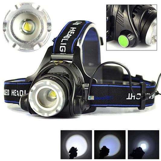 Telescopic Zoom LED Fishing Headlight – 500M Range | Outdoor Night Fishing