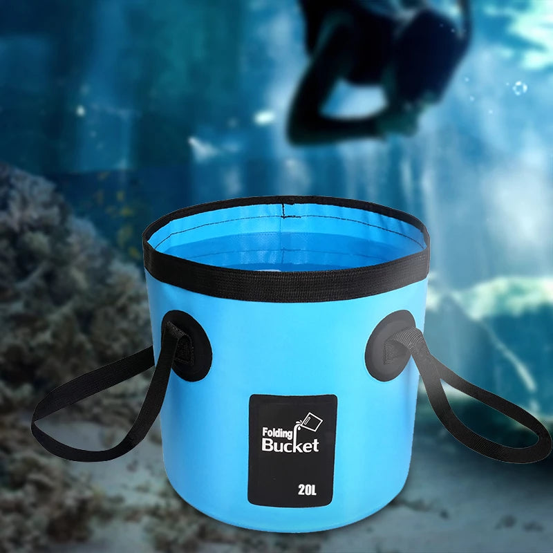 Portable Folding Fishing Bucket – 12L & 20L | Waterproof PVC | 6 Colors