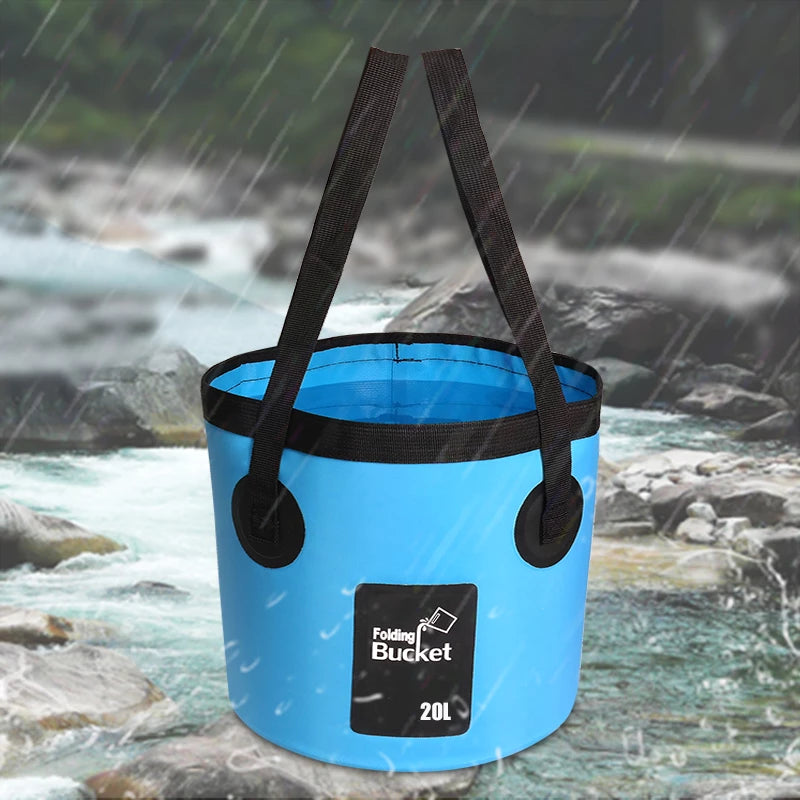 Portable Folding Fishing Bucket – 12L & 20L | Waterproof PVC | 6 Colors