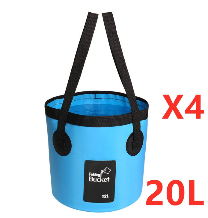 Portable Folding Fishing Bucket – 12L & 20L | Waterproof PVC | 6 Colors