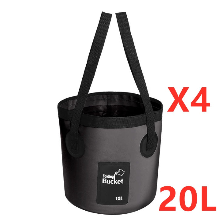 Portable Folding Fishing Bucket – 12L & 20L | Waterproof PVC | 6 Colors