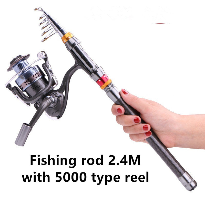 Telescopic Carbon Fiber Rod & Spinning Reel Combo – Travel Set