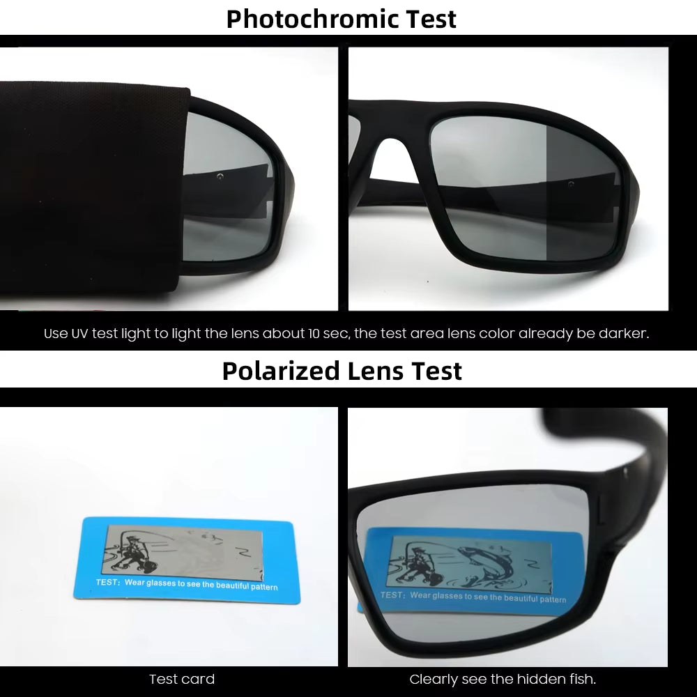 Men Photochromic Sunglasses Black Sports Goggles Women Color Changing Polarized Driving 2026 Discoloration Sun Glasses