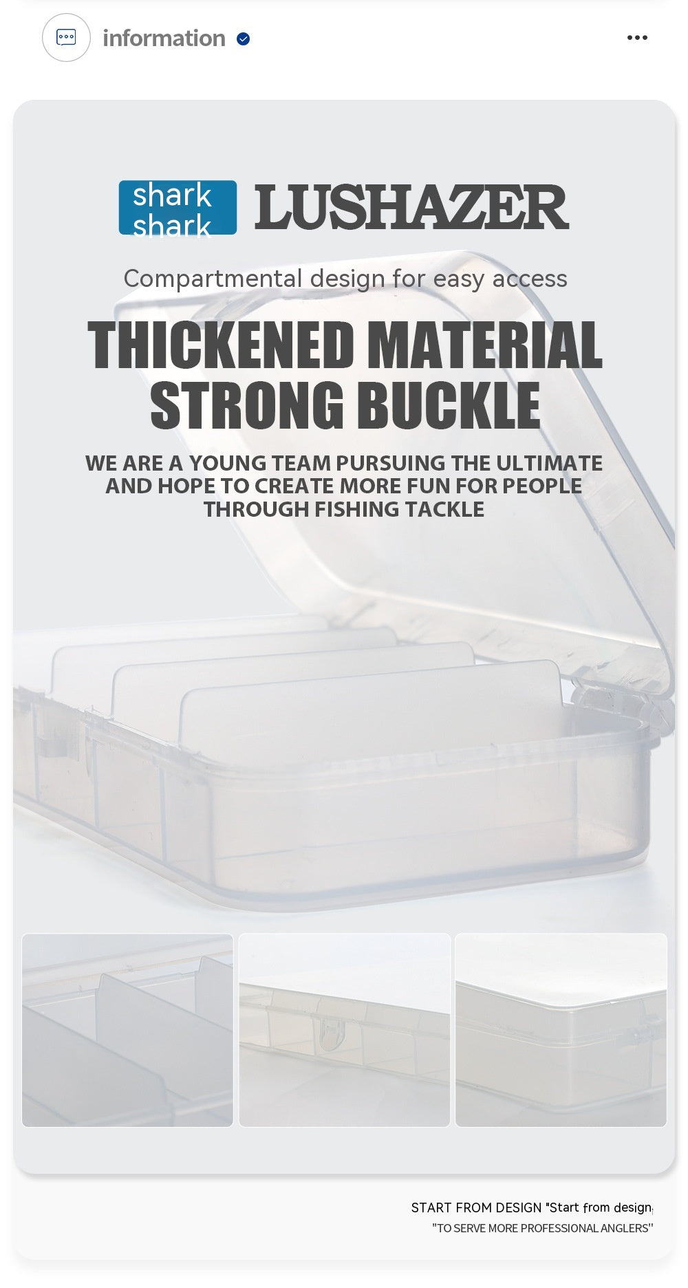Transparent Fishing Tackle Storage Box – Multi-Grid Organizer | Multiple Sizes