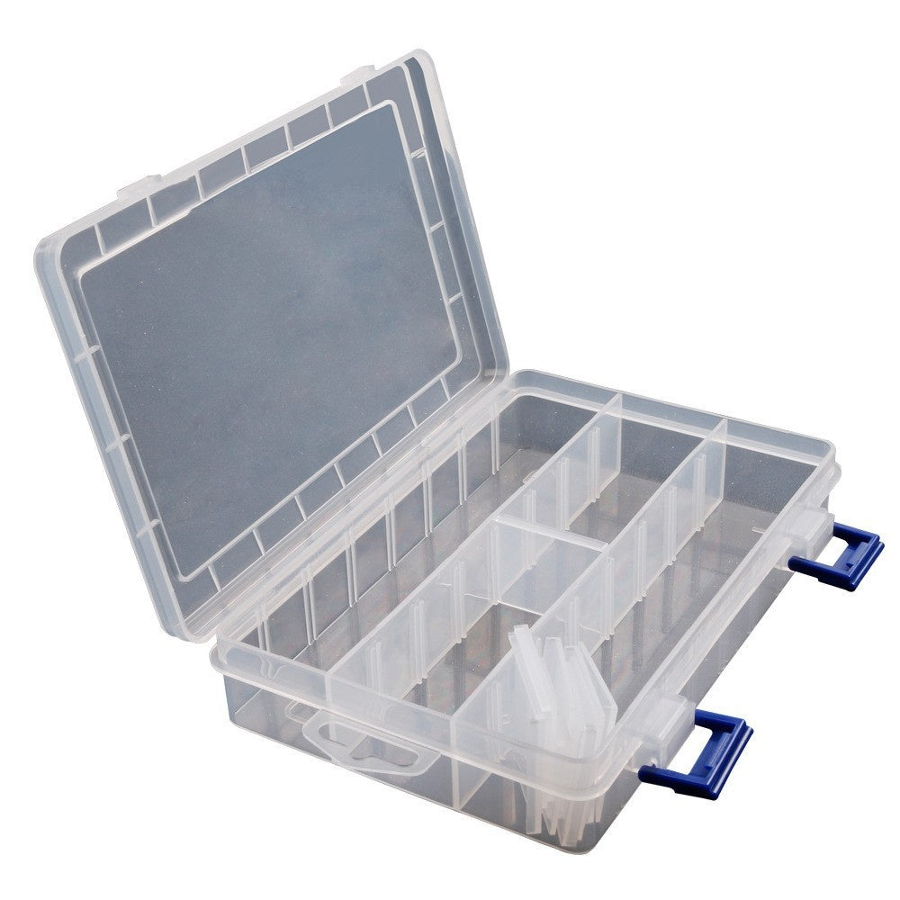 Transparent Fishing Tackle Storage Box – Multi-Grid Organizer | Multiple Sizes