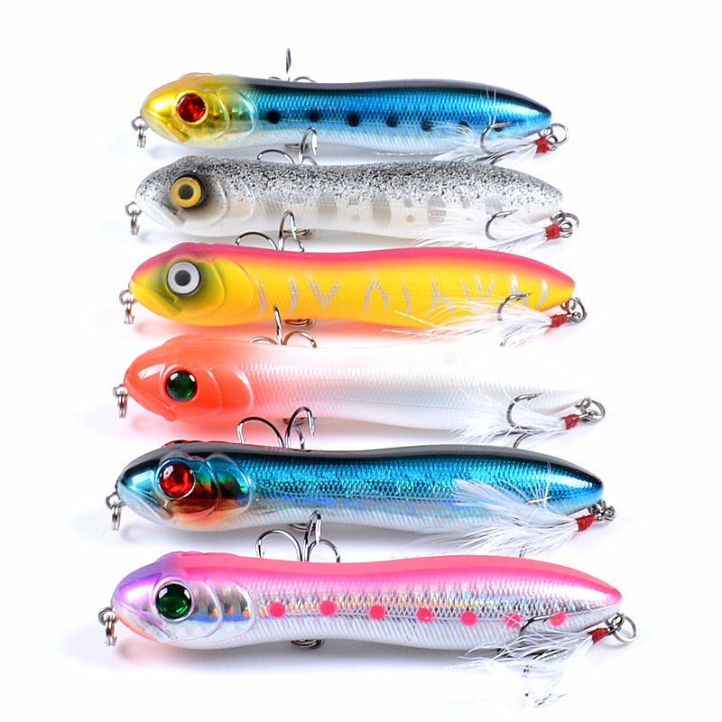 Luya Floating Hard Bait Feather Hook