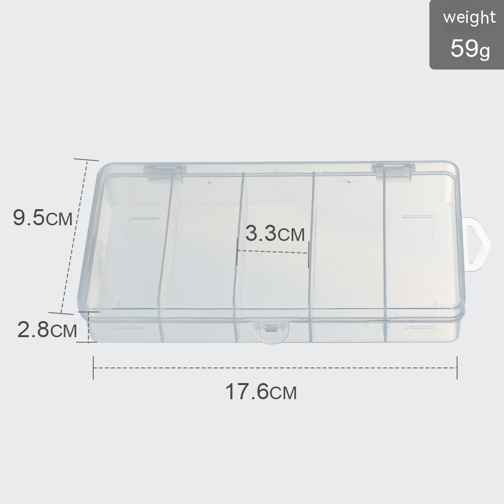 Transparent Fishing Tackle Storage Box – Multi-Grid Organizer | Multiple Sizes