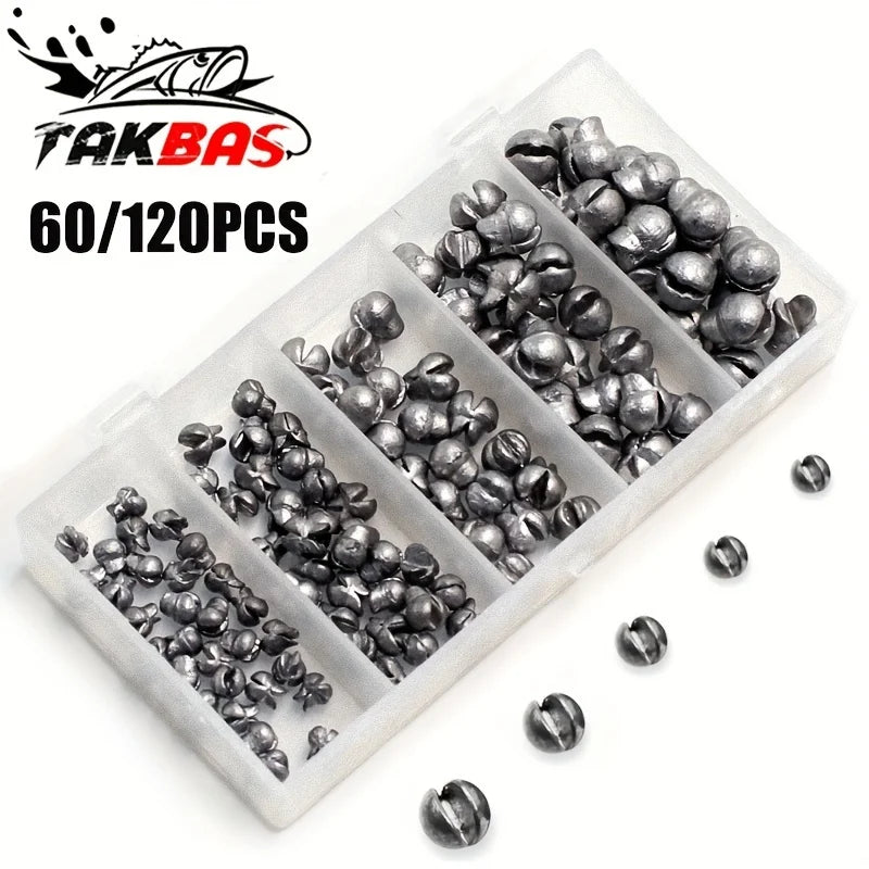 Split Shot Fishing Sinkers Kit  5 Sizes 
