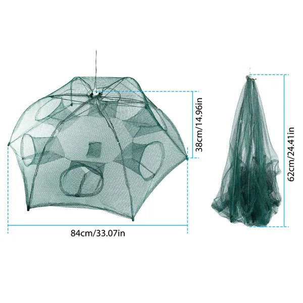 Portable Folding Fishing Trap Net – Auto-Open | Shrimp, Minnow & Crab