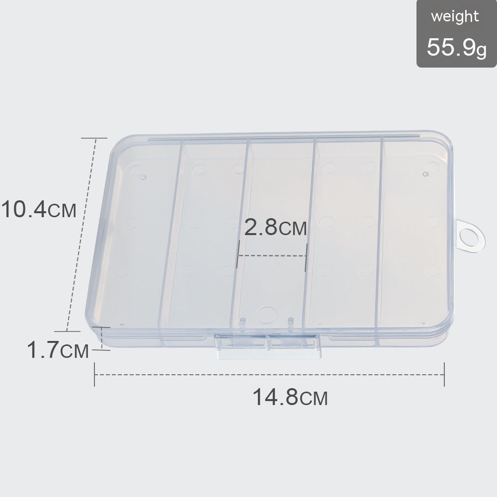 Transparent Fishing Tackle Storage Box – Multi-Grid Organizer | Multiple Sizes