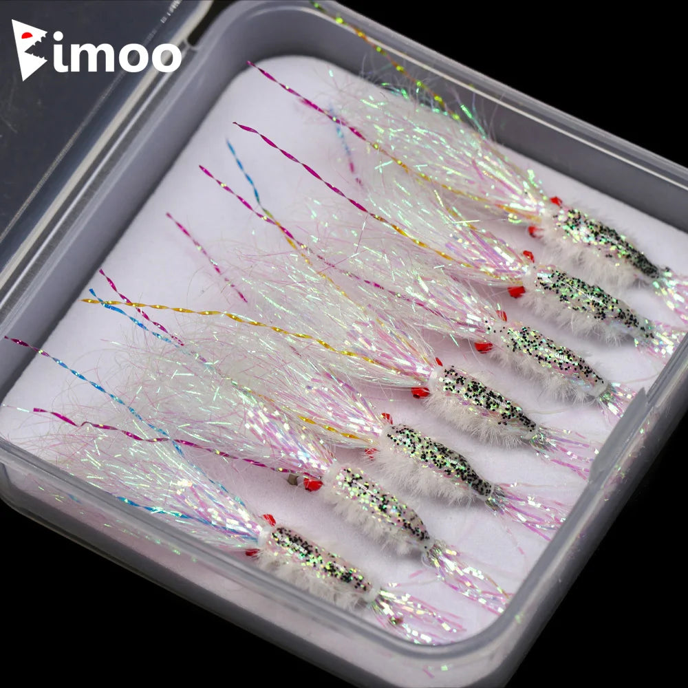  Bead Chain Eyes Saltwater Shrimp Fly  7-Pack 