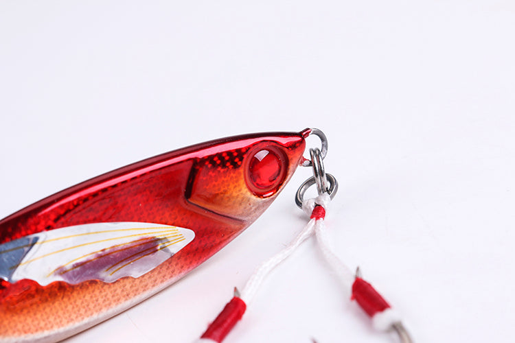 Laser Luminous Double Hook Slow Shake Iron Plate Lure – 40/60/80/100g