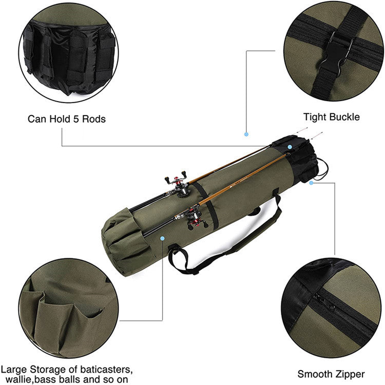 Multifunctional Fishing Rod & Gear Storage Bag – 600D Oxford | 123cm