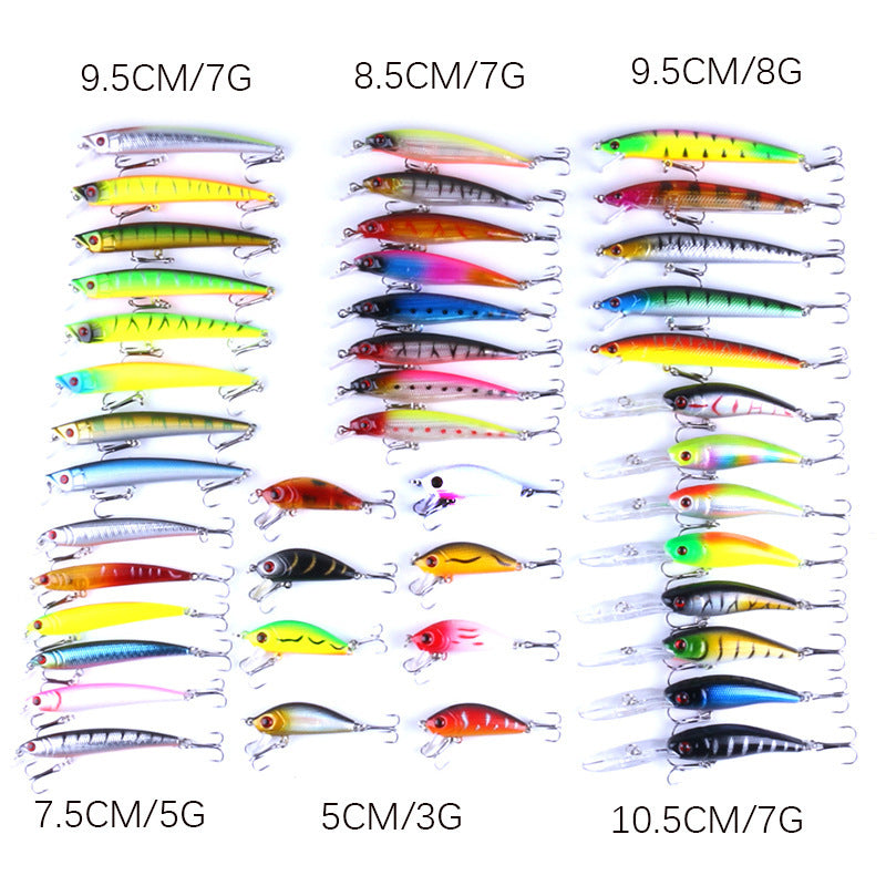 43-Piece Suit Portable Fishing Gear Set Plastic Bait