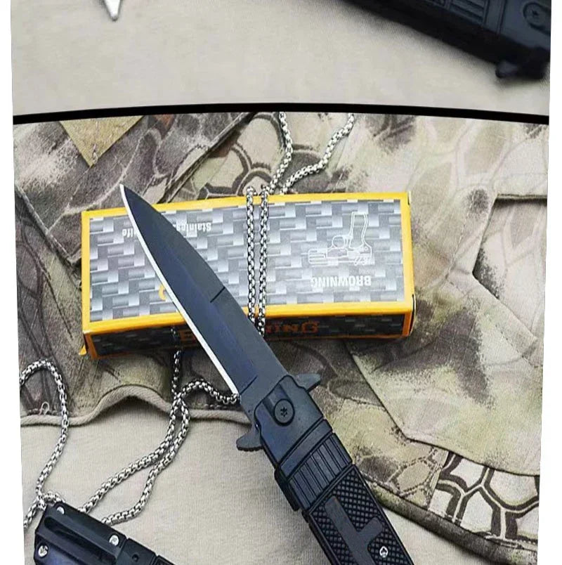 Outdoor stainless steel folding knife