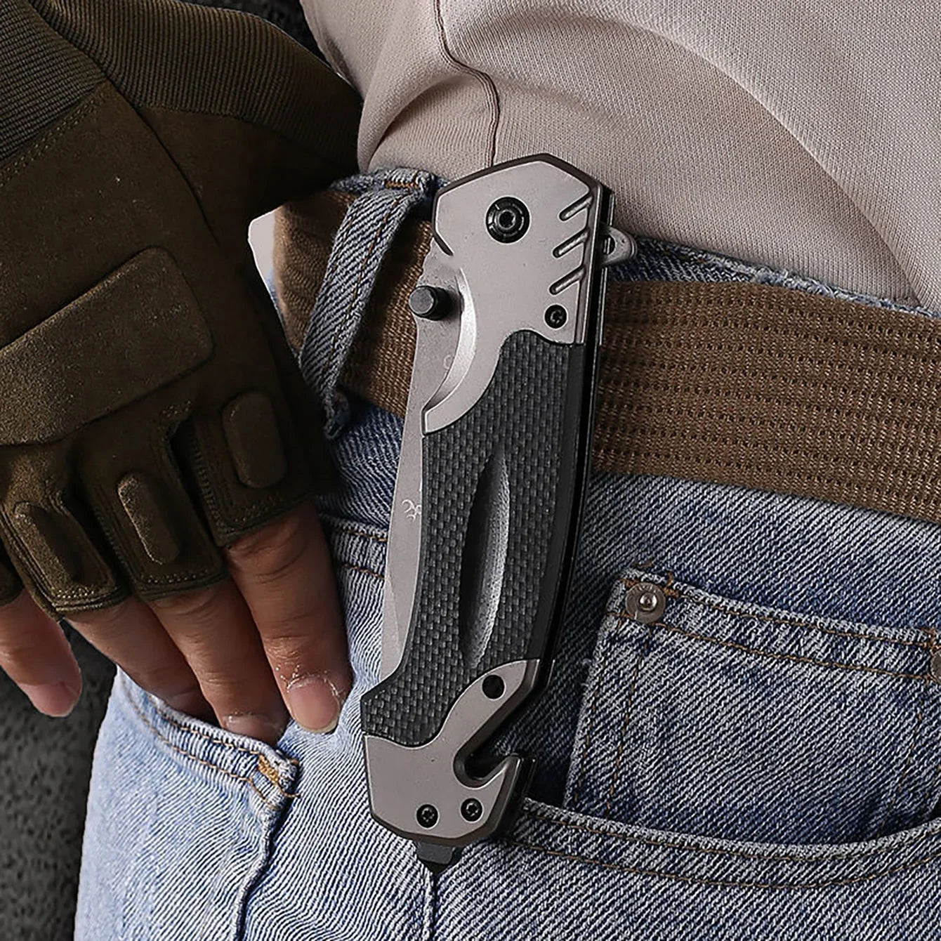 Folding knife outdoor stainless steel