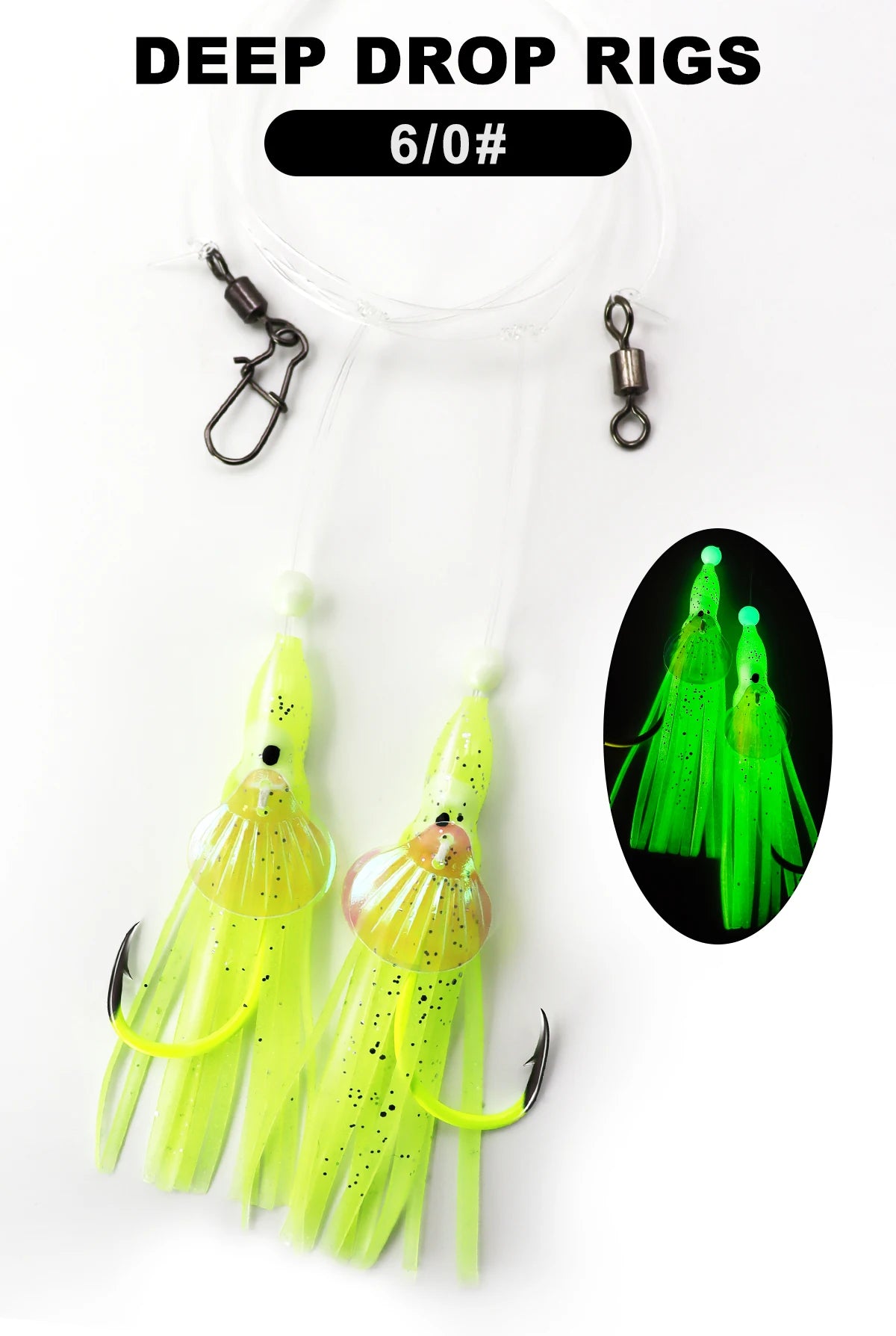 Saltwater Surf Fishing Rigs – Octopus Hook & Squid Bait Snapper Set