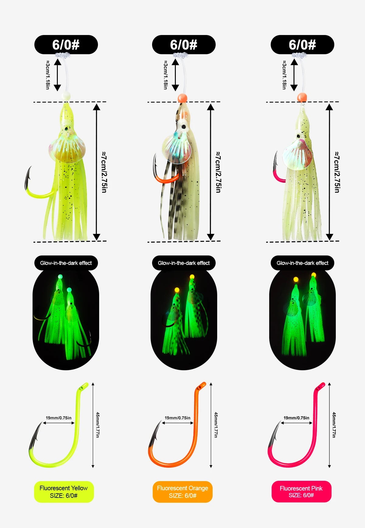 Saltwater Surf Fishing Rigs – Octopus Hook & Squid Bait Snapper Set