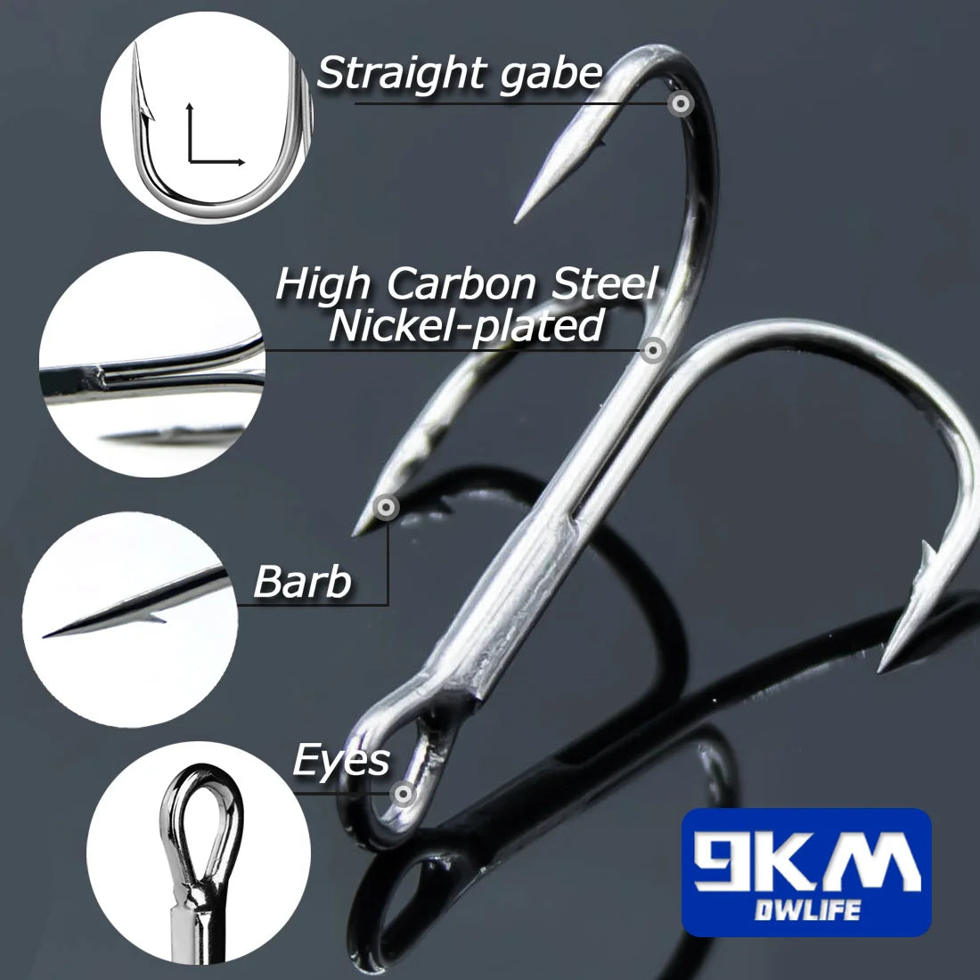 Chrome Treble Hooks  High Carbon Steel 