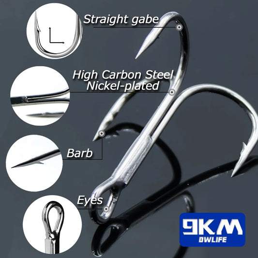 Fishing Treble Hooks 25~50Pcs Brabed Triple Sea Fishing Hooks Hard Lures for Freshwater Saltwater Fishing Accessories