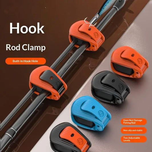 2/4Pcs Compact Fishing Rod Holder Fixer Clip Durable Fishing Pole Fixer for Angling Adventures - Portable Fishing Gear