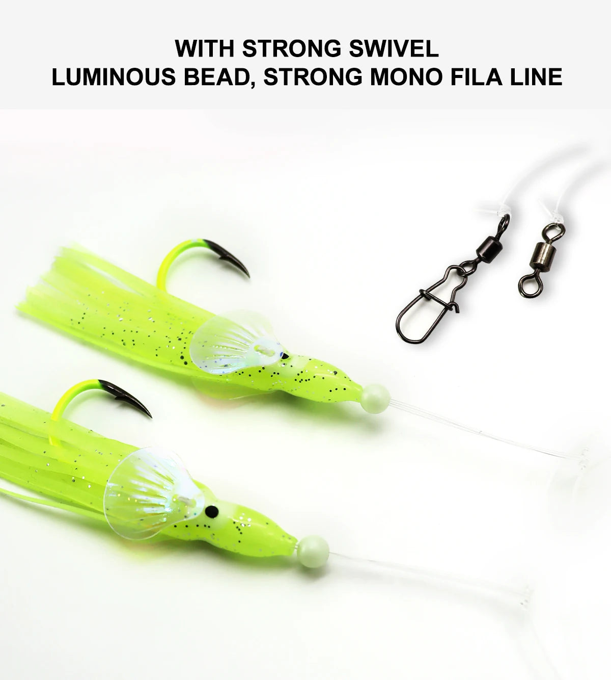 Saltwater Surf Fishing Rigs – Octopus Hook & Squid Bait Snapper Set