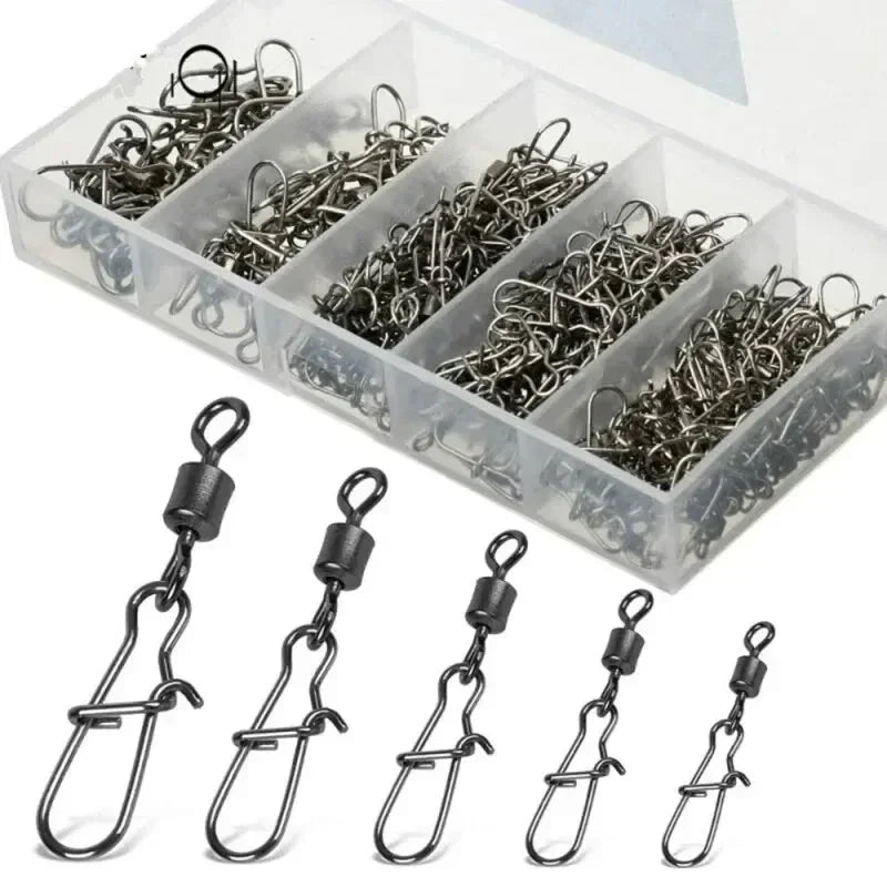 50-Pack Stainless Steel Rolling Swivels 