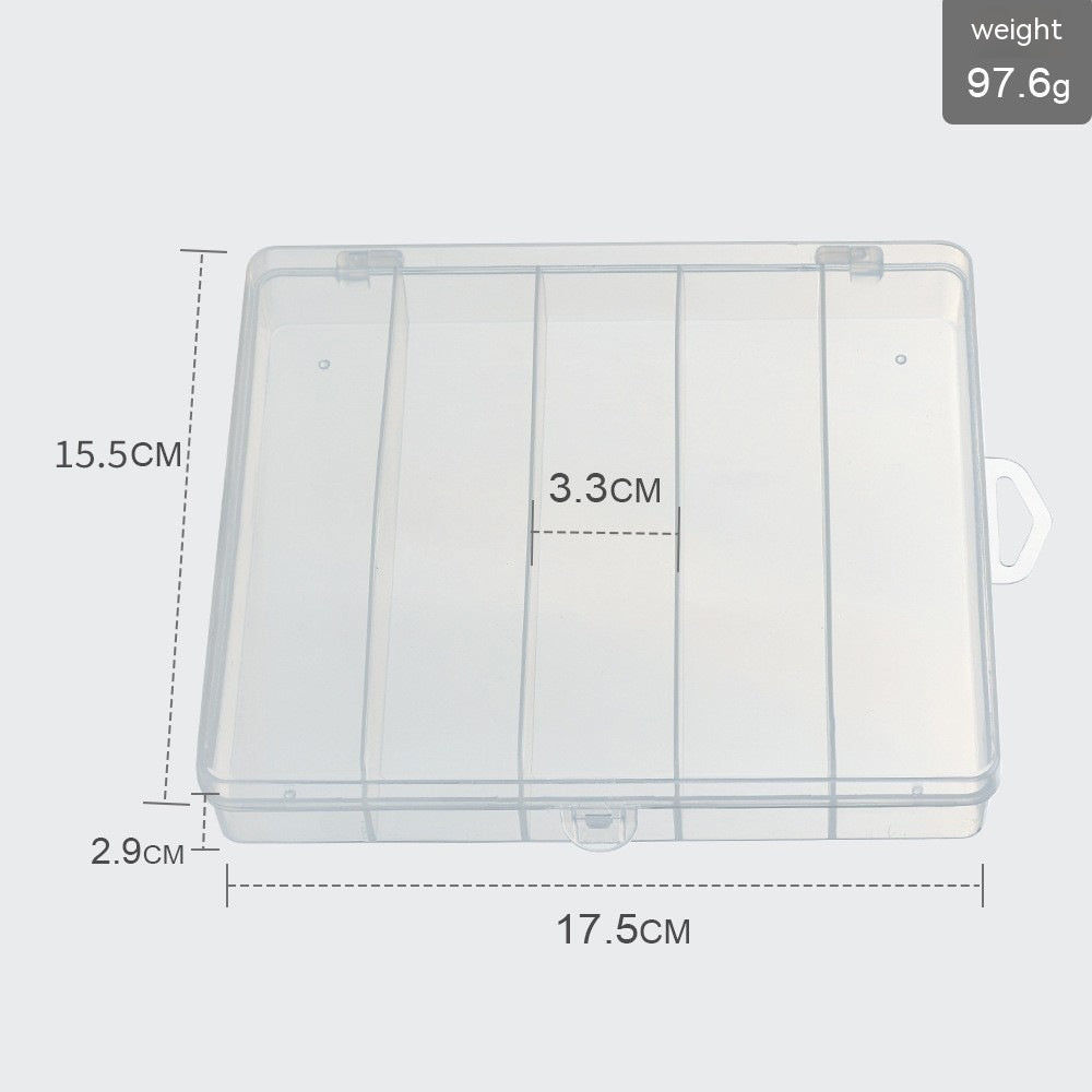 Transparent Fishing Tackle Storage Box – Multi-Grid Organizer | Multiple Sizes