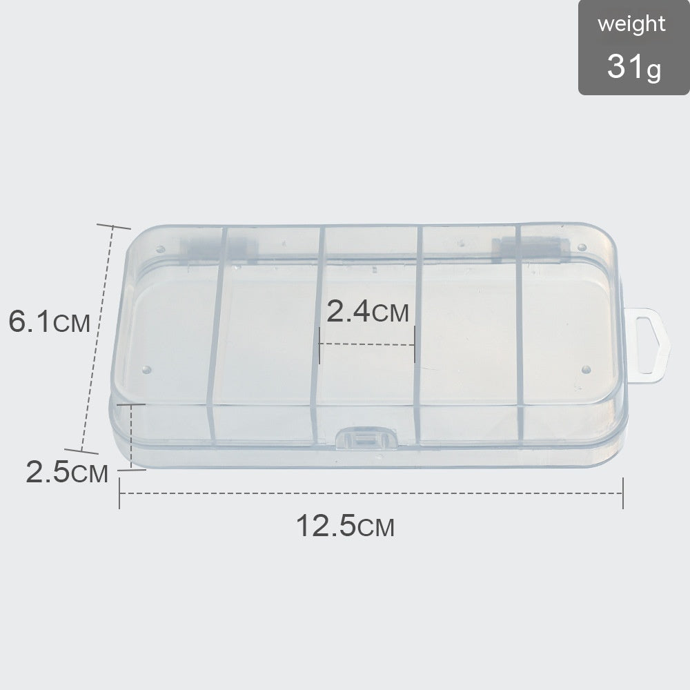 Transparent Fishing Tackle Storage Box – Multi-Grid Organizer | Multiple Sizes