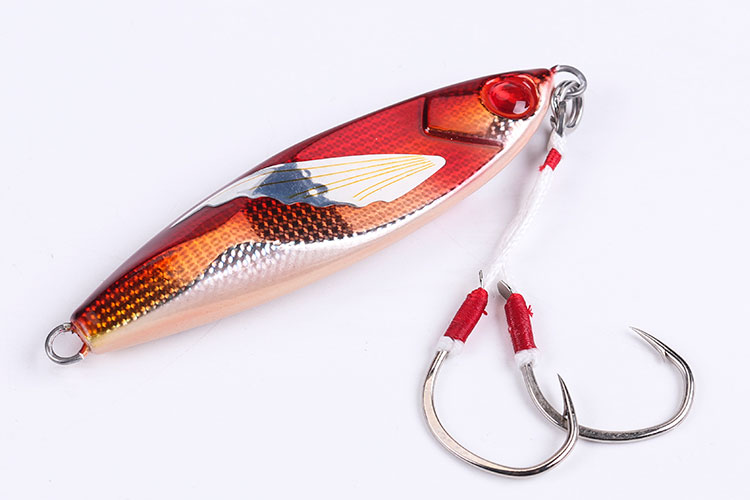 Laser Luminous Double Hook Slow Shake Iron Plate Lure – 40/60/80/100g