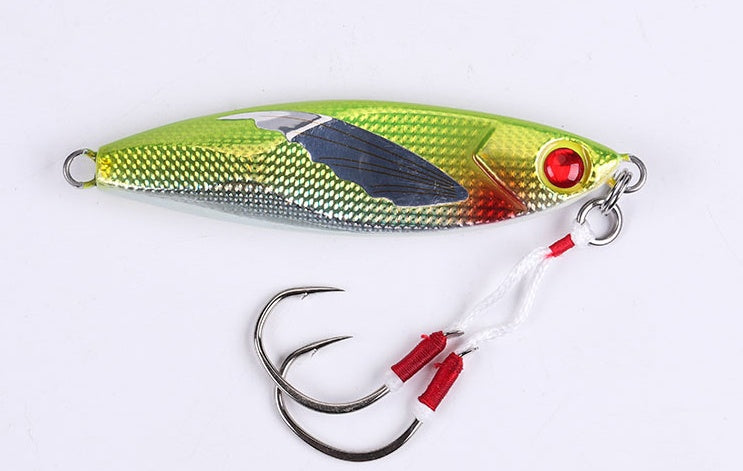 Laser Luminous Double Hook Slow Shake Iron Plate Lure – 40/60/80/100g