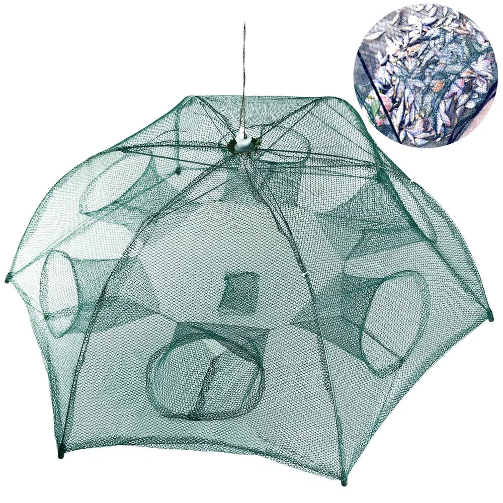 Portable Folding Fishing Trap Net – Auto-Open | Shrimp, Minnow & Crab