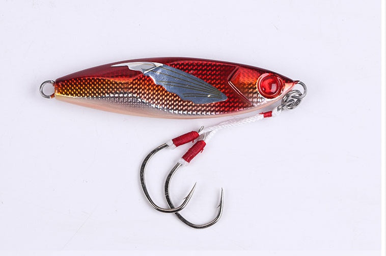 Laser Luminous Double Hook Slow Shake Iron Plate Lure – 40/60/80/100g