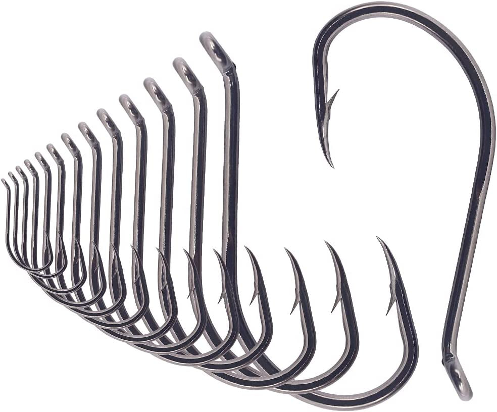 Octopus-Hook-Fishing-Beak-Circle-Hooks-Freshwater-Red-Black-100-50 Pack