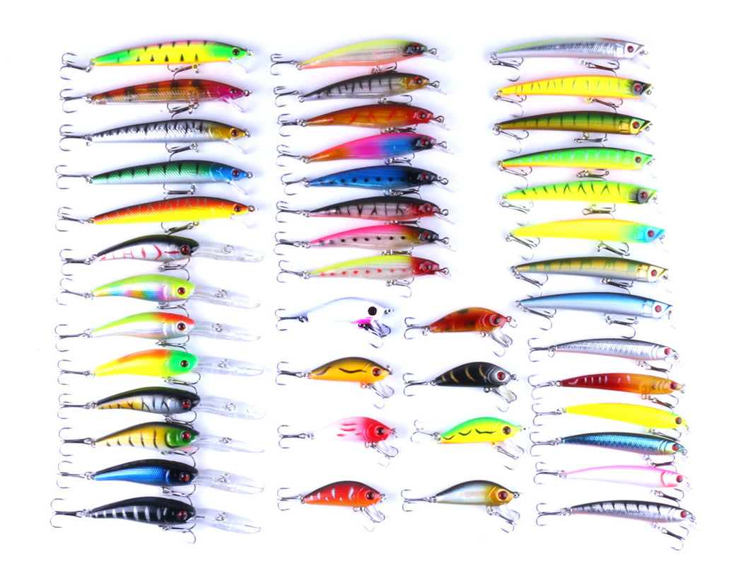 43-Piece Suit Portable Fishing Gear Set Plastic Bait