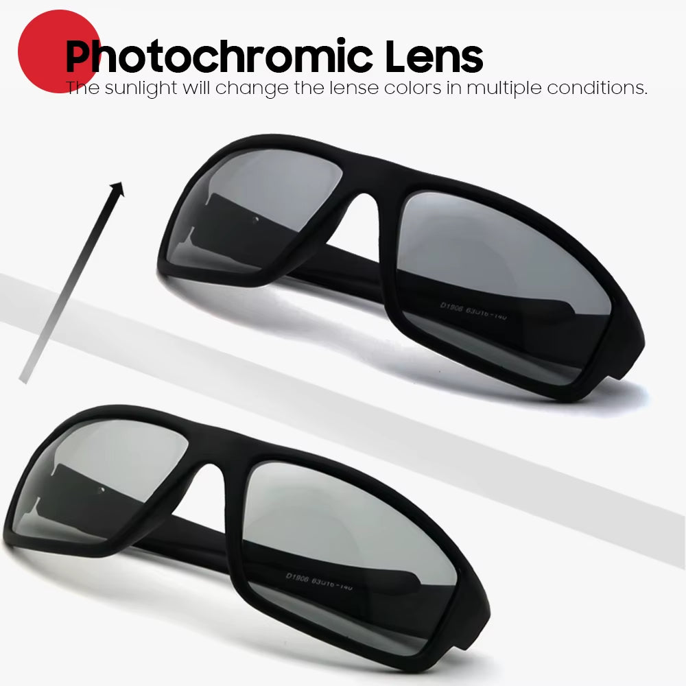 Men Photochromic Sunglasses Black Sports Goggles Women Color Changing Polarized Driving 2026 Discoloration Sun Glasses